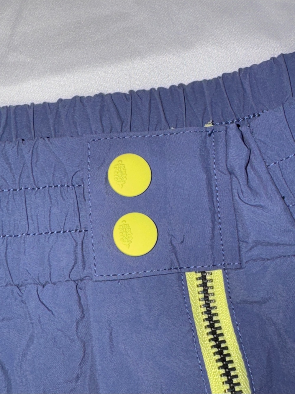 FP Movement by Free People Navy Shorts with Neon Yellow Trim - Picture 5 of 9